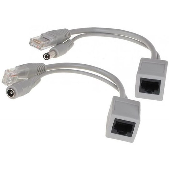 «کابل PoE Injector با جفت نر و مادگی برای انتقال برق و داده»